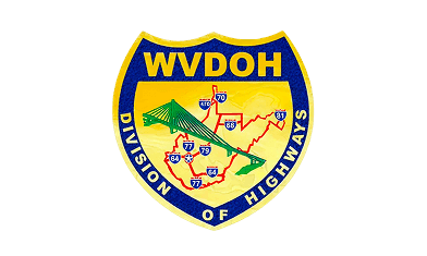 WVDOH Division of Highways logo featuring a West Virginia map and bridge.