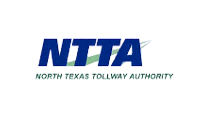 NTTA logo with "North Texas Tollway Authority" text in blue and green.